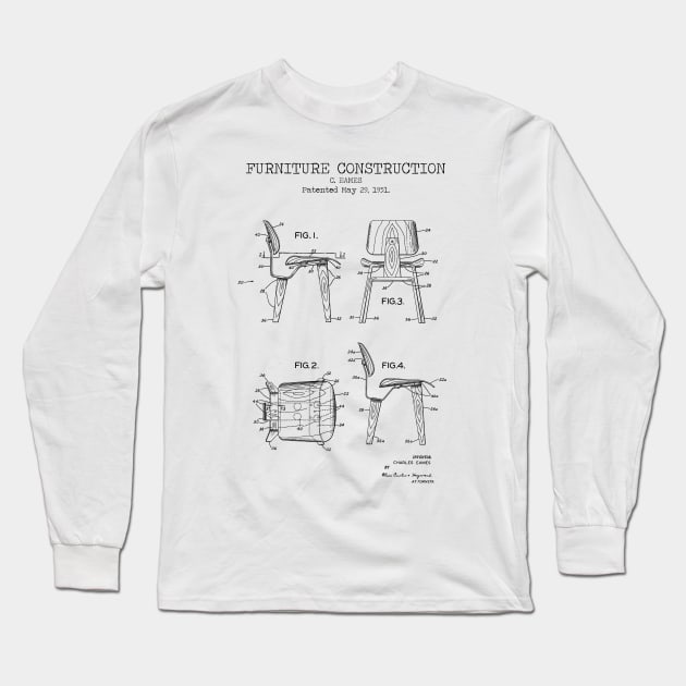 EAMES CHAIR Long Sleeve T-Shirt by Dennson Creative